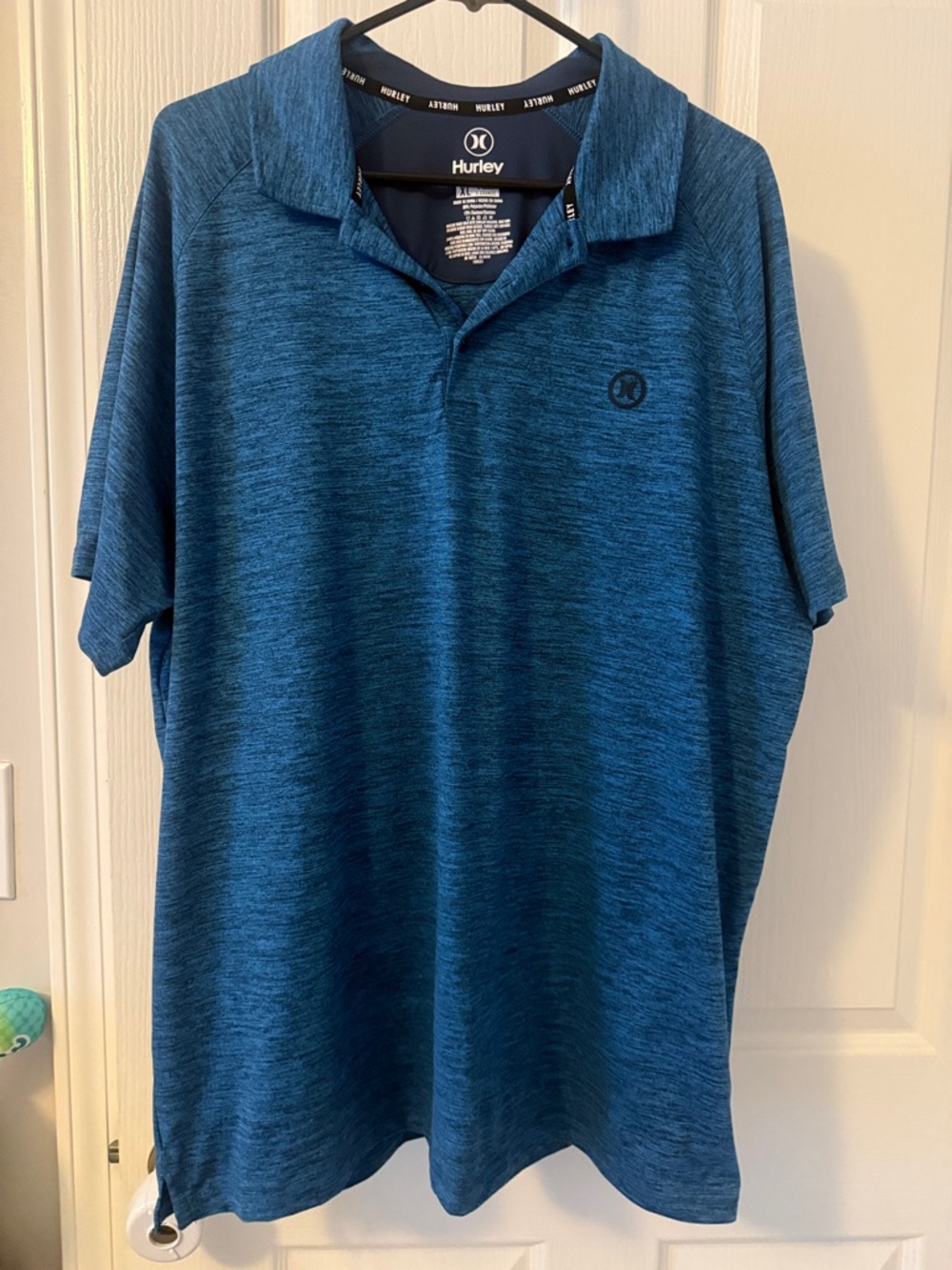 Hurley Men’s Heathered Navy Blue Polo - Picture 7 of 8